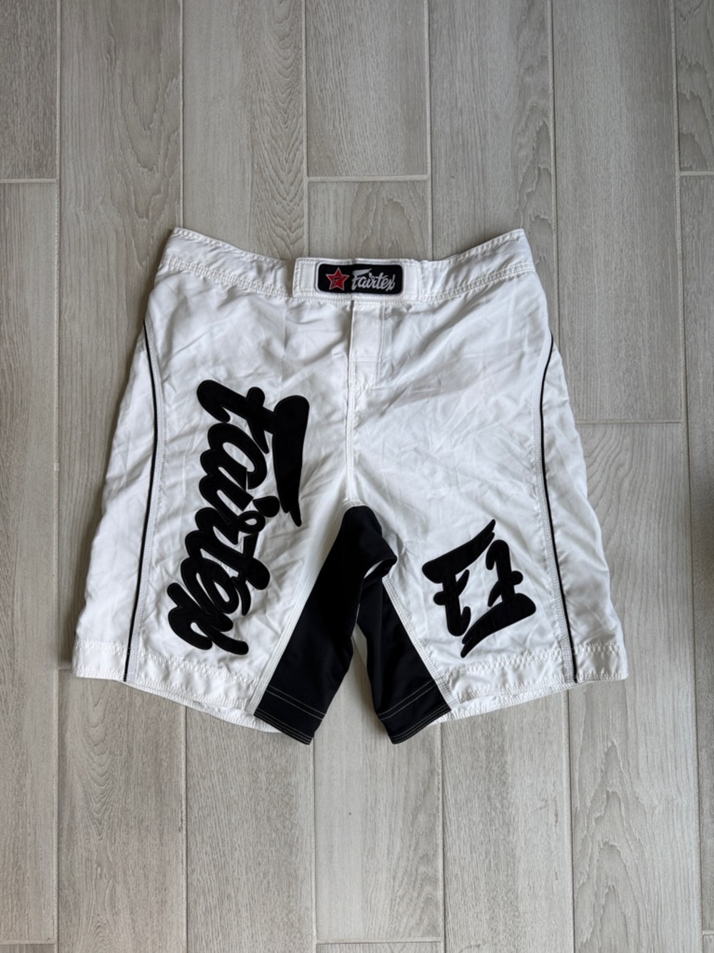 Fairtex White & Black Muay Thai Shorts for Men